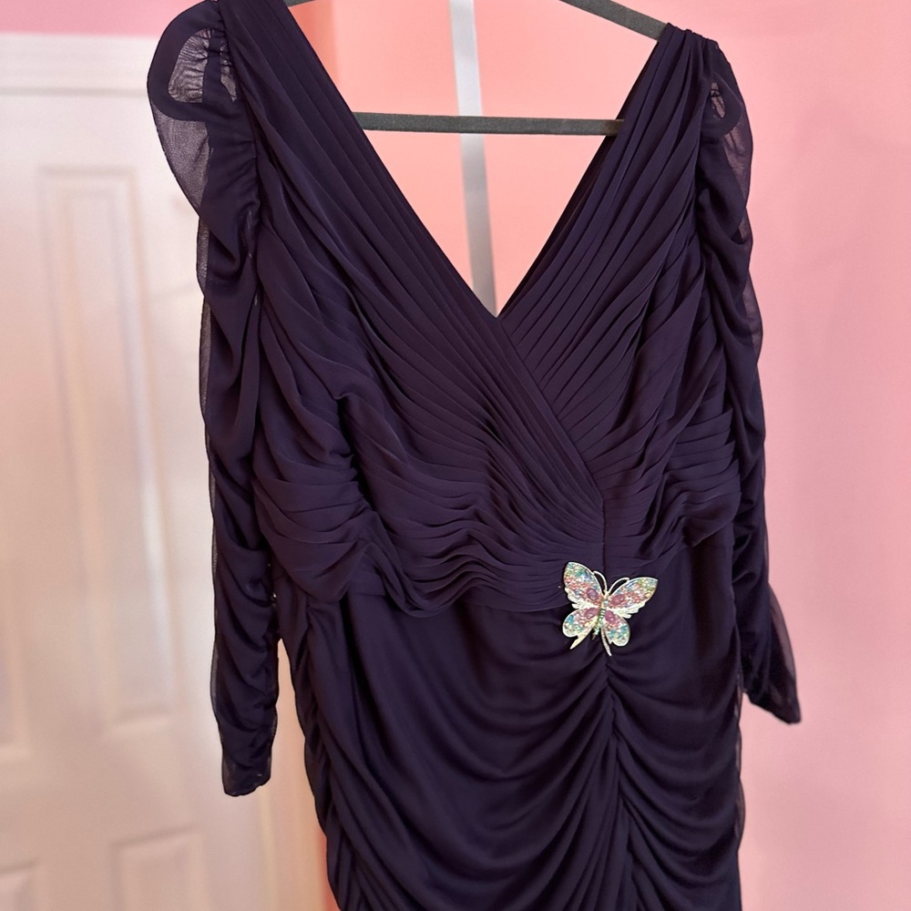 Purple evening dress